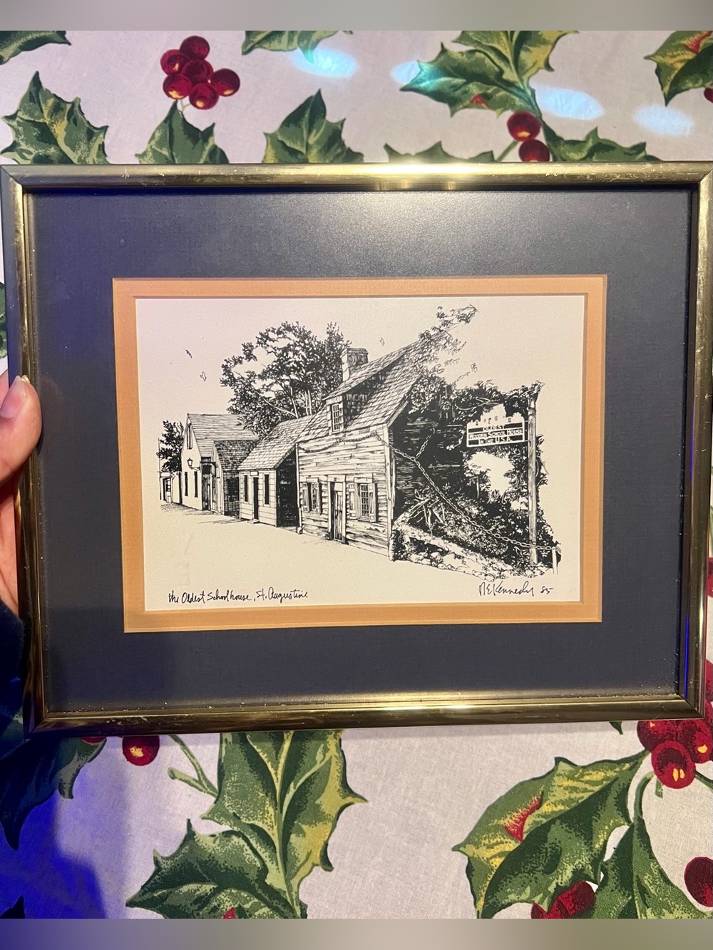 Framed Print of the Oldest Schoolhouse in St Augustine, by Robert Kennedy